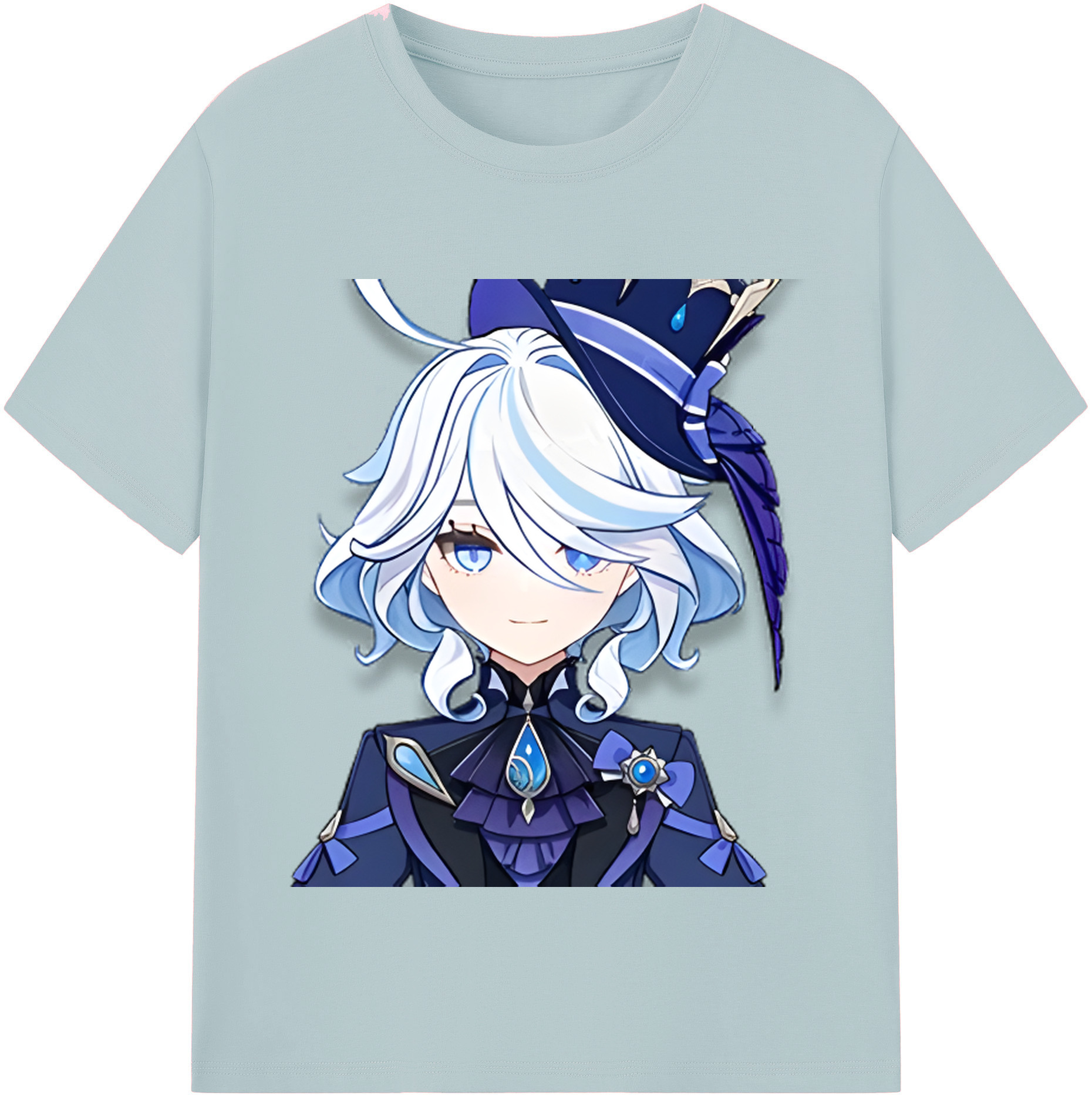 げんし神 フリーナ genshin Furina 綿100％半袖Tシャツ（フロントプリント）